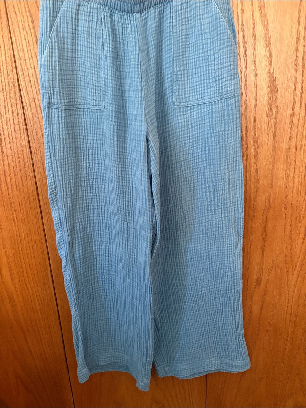 Natural Reflections Light Blue Elastic Waist Pants